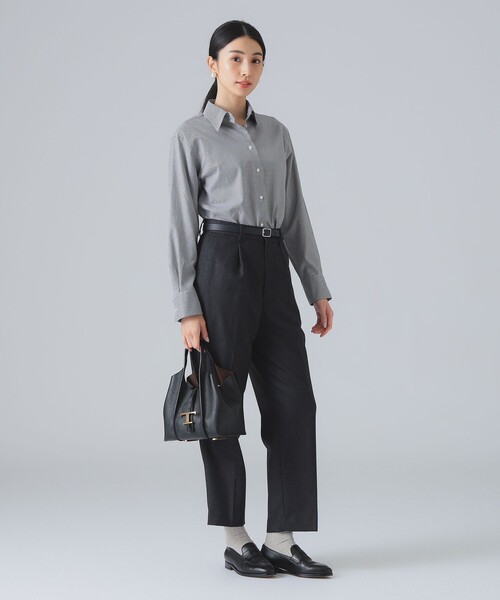 EFFE BEAMS(エッフェビームス)の「1タック パンツ(スラックス・レディース・チャコールグレー/ブラウン・36/38/40)」の4枚目の写真