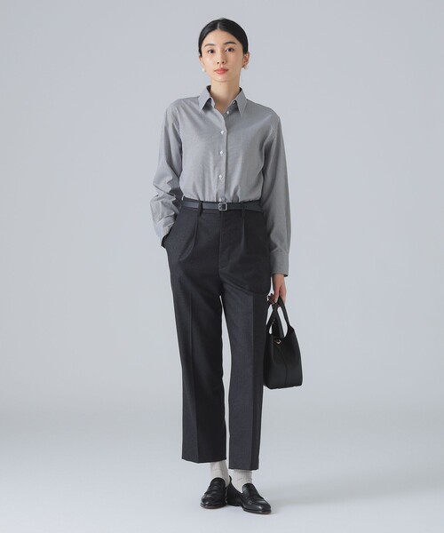 EFFE BEAMS(エッフェビームス)の「1タック パンツ(スラックス・レディース・チャコールグレー/ブラウン・36/38/40)」の5枚目の写真