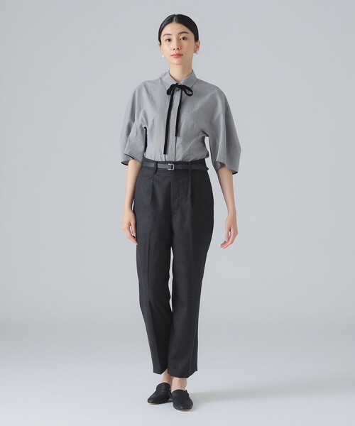 EFFE BEAMS(エッフェビームス)の「1タック パンツ(スラックス・レディース・チャコールグレー/ブラウン・36/38/40)」の9枚目の写真