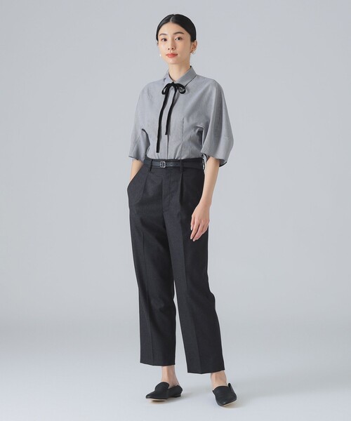 EFFE BEAMS(エッフェビームス)の「1タック パンツ(スラックス・レディース・チャコールグレー/ブラウン・36/38/40)」の10枚目の写真