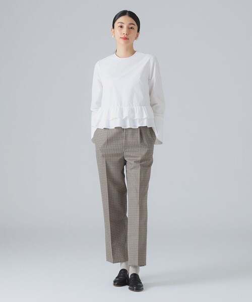 EFFE BEAMS(エッフェビームス)の「1タック パンツ(スラックス・レディース・チャコールグレー/ブラウン・36/38/40)」の15枚目の写真
