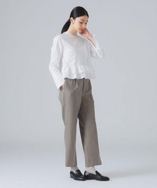 EFFE BEAMS(エッフェビームス)の「1タック パンツ(スラックス・レディース・チャコールグレー/ブラウン・36/38/40)」の16枚目の写真