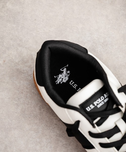 U.S. POLO ASSN.(ユーエスポロアッスン)の「U.S.POLO ASSN. ユーエスポロアッスン ワンポイントロゴ厚底クラシックローカットスニーカー(スニーカー・メンズ・ベージュ/ブラック/ホワイト・25cm/26cm/27cm)」の5枚目の写真
