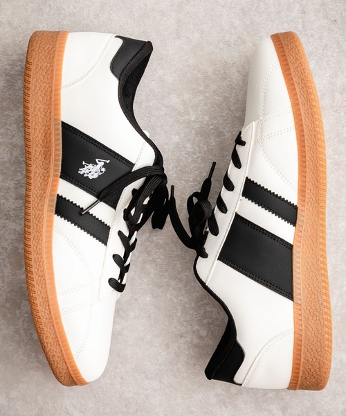 U.S. POLO ASSN.(ユーエスポロアッスン)の「U.S.POLO ASSN. ユーエスポロアッスン ワンポイントロゴ厚底クラシックローカットスニーカー(スニーカー・メンズ・ベージュ/ブラック/ホワイト・25cm/26cm/27cm)」の8枚目の写真