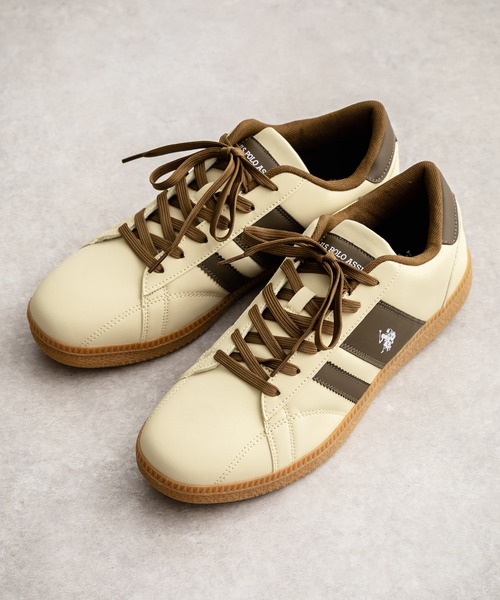 U.S. POLO ASSN.(ユーエスポロアッスン)の「U.S.POLO ASSN. ユーエスポロアッスン ワンポイントロゴ厚底クラシックローカットスニーカー(スニーカー・メンズ・ベージュ/ブラック/ホワイト・25cm/26cm/27cm)」の12枚目の写真