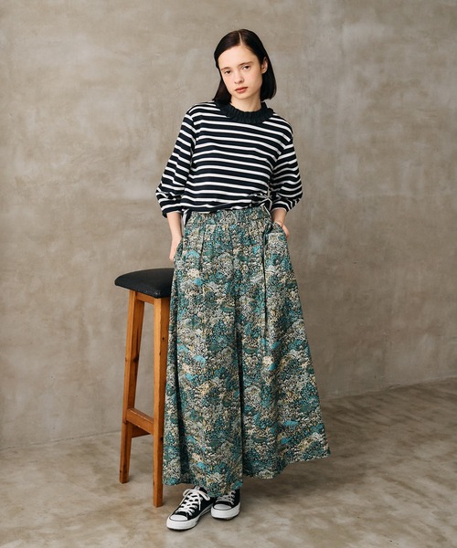 LA MARINE FRANCAISE（マリン フランセーズ）の「フリル襟バレルスリーブプルオーバー（Tシャツ/カットソー・レディース・サックスブルー/ネイビー系・FREE）」の4枚目の写真