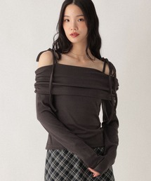 Heather | 肩リボンオフショルカットソー　590332(Tシャツ/カットソー)