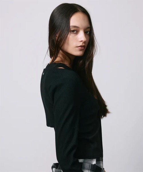 led.tokyo（レッドトウキョウ）の「【led.tokyo】2PIECE TOPS/2ピーストップス（Tシャツ/カットソー・レディース・ネイビー/レッド/ブラック・FREE）」の8枚目の写真