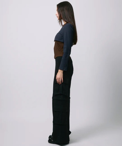 led.tokyo（レッドトウキョウ）の「【led.tokyo】2PIECE TOPS/2ピーストップス（Tシャツ/カットソー・レディース・ネイビー/レッド/ブラック・FREE）」の16枚目の写真