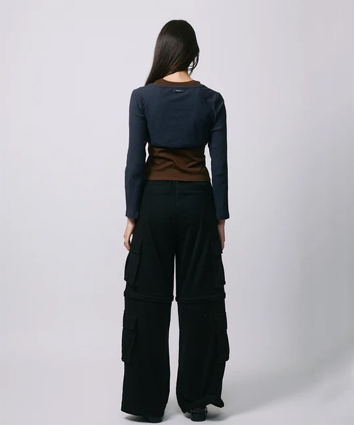 led.tokyo（レッドトウキョウ）の「【led.tokyo】2PIECE TOPS/2ピーストップス（Tシャツ/カットソー・レディース・ネイビー/レッド/ブラック・FREE）」の17枚目の写真