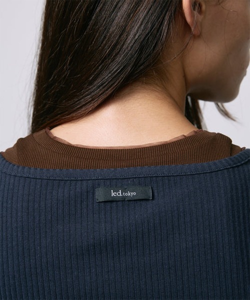 led.tokyo（レッドトウキョウ）の「【led.tokyo】2PIECE TOPS/2ピーストップス（Tシャツ/カットソー・レディース・ネイビー/レッド/ブラック・FREE）」の22枚目の写真