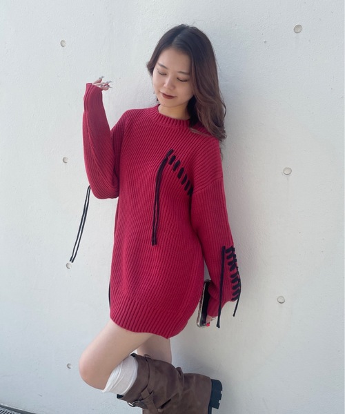 ステッチニットワンピース（ワンピース）｜one way（ワンウェイ