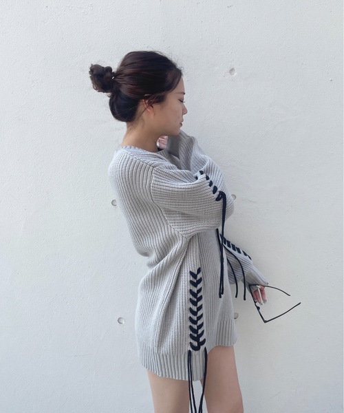 ステッチニットワンピース（ワンピース）｜one way（ワンウェイ