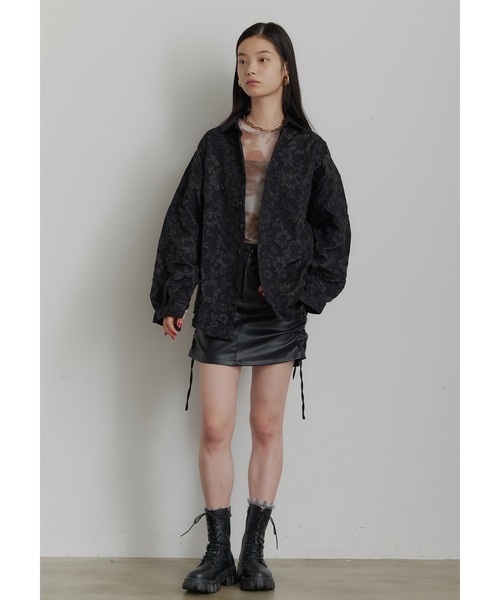 SEN TOKYO(セントーキョー)の「サイドギャザー レザーミニスカート(スカート・レディース・ブラウン/ブラック/アイボリー・SMALL/MEDIUM)」の12枚目の写真