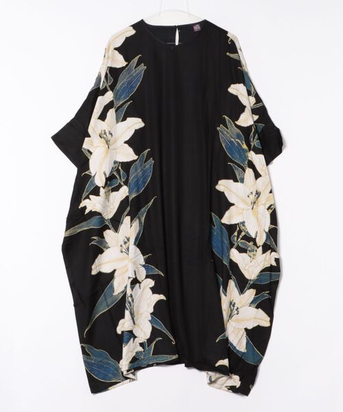 カヤ(カヤ)の「【カヤ】百合薫ワンピース(ワンピース・レディース・スミクロ/ネイビー/パープル系その他・FREE)」の4枚目の写真