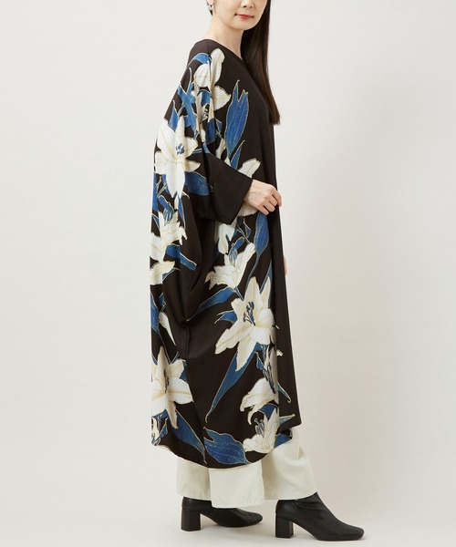 カヤ(カヤ)の「【カヤ】百合薫ワンピース(ワンピース・レディース・スミクロ/ネイビー/パープル系その他・FREE)」の9枚目の写真