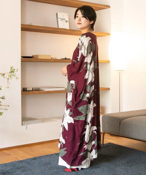 カヤ(カヤ)の「【カヤ】百合薫ワンピース(ワンピース・レディース・スミクロ/ネイビー/パープル系その他・FREE)」の16枚目の写真