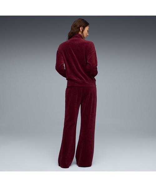 PUMA（プーマ）の「PUMA プーマ ウィメンズ ベロア リブ リラックスド スーツ 上下セット（ジャージ・レディース・ブラック/ピンク系その他2・SMALL/MEDIUM/LARGE/X-LARGE）」の8枚目の写真