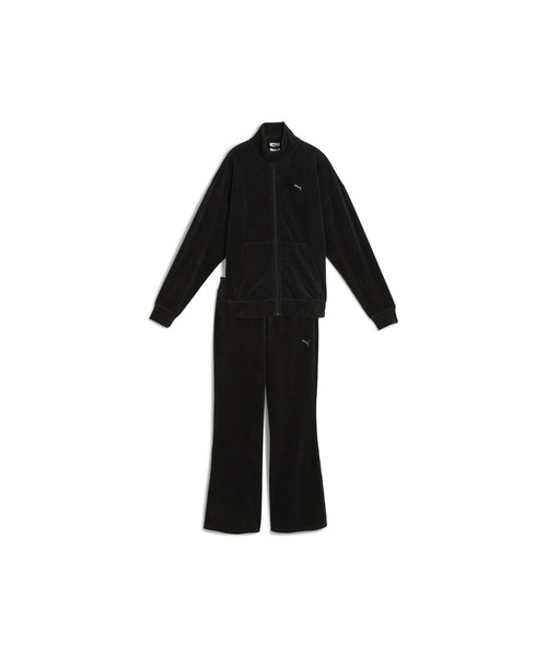 PUMA（プーマ）の「PUMA プーマ ウィメンズ ベロア リブ リラックスド スーツ 上下セット（ジャージ・レディース・ブラック/ピンク系その他2・SMALL/MEDIUM/LARGE/X-LARGE）」の7枚目の写真