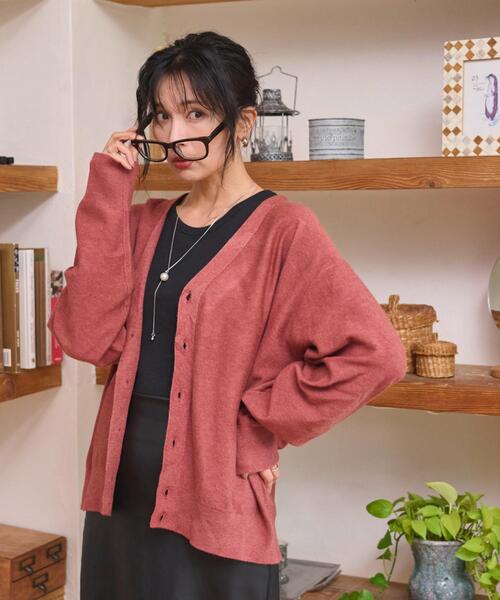 WEGO(ウィゴー)の「WEGO/ドロップショルダーカーディガン(カーディガン/ボレロ・メンズ・グレー/ベージュ/グリーン系その他/ブラウン/レッド系その他/ブラック/ネイビー・MEDIUM/LARGE)」の13枚目の写真