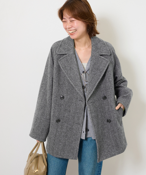 JOURNAL STANDARD relume 尾州ウールスーパー100モッサP 追加》尾州ウールスーパー100モッサPコート（ピーコート
