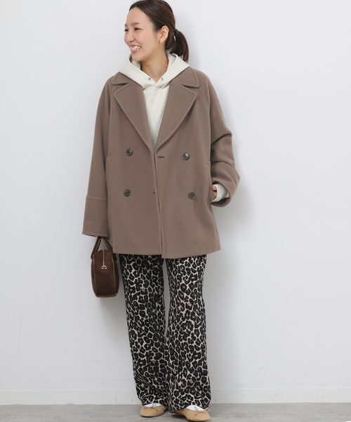 セール】《追加》尾州ウールスーパー100モッサPコート（ピーコート