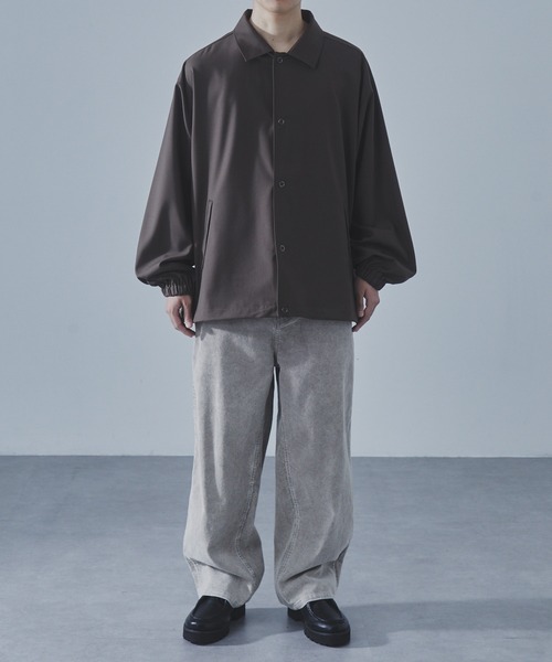 SLICK(スリック)の「【SLICK/スリック】T/R Gabardine Stretch Coach Jacket/TRギャバジンストレッチコーチジャケット/セットアップ(ブルゾン・メンズ・ブラック/チャコールグレー/ブラウン・3/1/2)」の18枚目の写真
