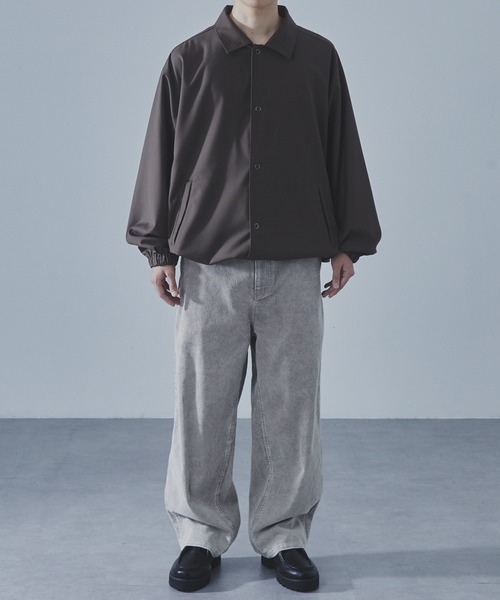 SLICK(スリック)の「【SLICK/スリック】T/R Gabardine Stretch Coach Jacket/TRギャバジンストレッチコーチジャケット/セットアップ(ブルゾン・メンズ・ブラック/チャコールグレー/ブラウン・3/1/2)」の22枚目の写真
