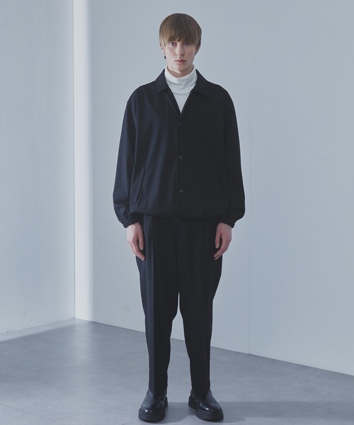 SLICK(スリック)の「【SLICK/スリック】T/R Gabardine Stretch Coach Jacket/TRギャバジンストレッチコーチジャケット/セットアップ(ブルゾン・メンズ・ブラック/チャコールグレー/ブラウン・3/1/2)」の6枚目の写真