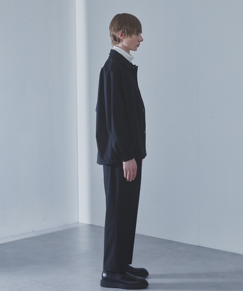 SLICK(スリック)の「【SLICK/スリック】T/R Gabardine Stretch Coach Jacket/TRギャバジンストレッチコーチジャケット/セットアップ(ブルゾン・メンズ・ブラック/チャコールグレー/ブラウン・3/1/2)」の8枚目の写真