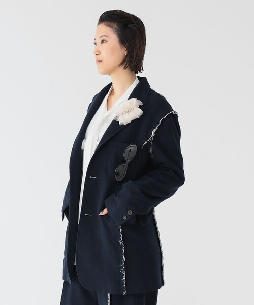 セール】リサイクルウール カットオフ ジャケット（テーラード