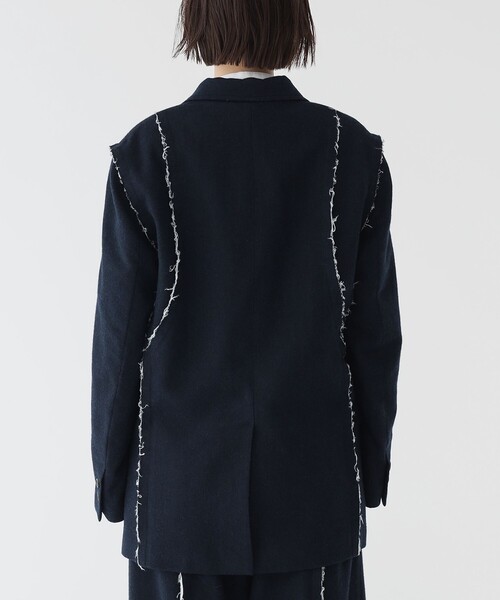 maturely（マチュアリー）の「【2/5再値下げ】リサイクルウール カットオフ ジャケット（テーラードジャケット・レディース・ブラウン/ネイビー・1/0）」の13枚目の写真