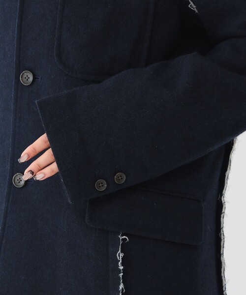 maturely（マチュアリー）の「【2/5再値下げ】リサイクルウール カットオフ ジャケット（テーラードジャケット・レディース・ブラウン/ネイビー・1/0）」の15枚目の写真