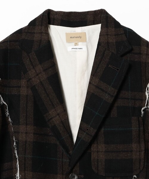 maturely（マチュアリー）の「【2/5再値下げ】リサイクルウール カットオフ ジャケット（テーラードジャケット・レディース・ブラウン/ネイビー・1/0）」の20枚目の写真