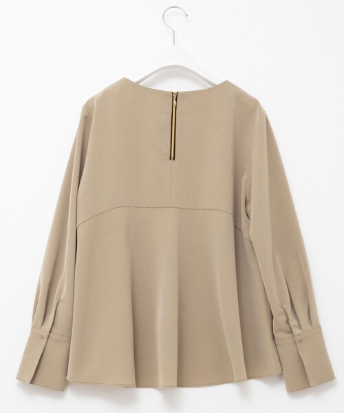 NOLLEY’S（ノーリーズ）の「《セットアップ対応》ウォッシャブルストレッチギャババックフレアブラウス（シャツ/ブラウス・レディース・ブラック/ベージュ・38）」の16枚目の写真