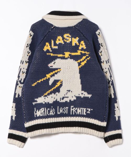 HOUSTON(ヒューストン)の「HOUSTON カウチンセーター(BEAR)(カーディガン/ボレロ・メンズ・ブラック/ブルー/マルーン・LARGE/MEDIUM/X-LARGE)」の13枚目の写真