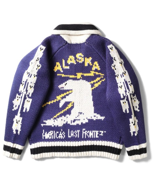 HOUSTON(ヒューストン)の「HOUSTON カウチンセーター(BEAR)(カーディガン/ボレロ・メンズ・ブラック/ブルー/マルーン・LARGE/MEDIUM/X-LARGE)」の5枚目の写真