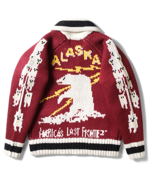 HOUSTON(ヒューストン)の「HOUSTON カウチンセーター(BEAR)(カーディガン/ボレロ・メンズ・ブラック/ブルー/マルーン・LARGE/MEDIUM/X-LARGE)」の6枚目の写真
