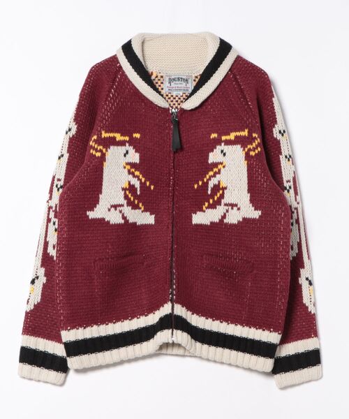 HOUSTON(ヒューストン)の「HOUSTON カウチンセーター(BEAR)(カーディガン/ボレロ・メンズ・ブラック/ブルー/マルーン・LARGE/MEDIUM/X-LARGE)」の11枚目の写真