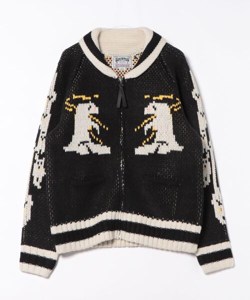 HOUSTON(ヒューストン)の「HOUSTON カウチンセーター(BEAR)(カーディガン/ボレロ・メンズ・ブラック/ブルー/マルーン・LARGE/MEDIUM/X-LARGE)」の12枚目の写真