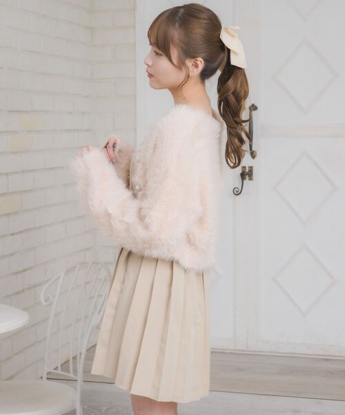 ems excite（エムズエキサイト）の「キラキラシャギーカーデ（カーディガン/ボレロ・レディース・チャコールグレー/オフホワイト/ピンク/グリーン・FREE）」の21枚目の写真