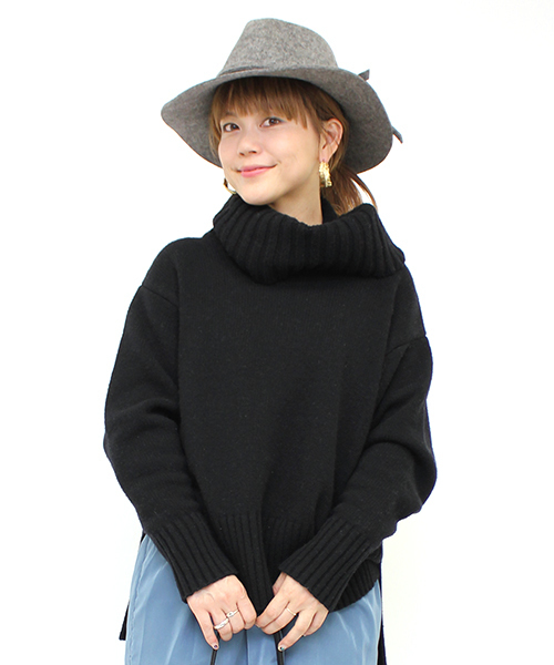 mystic（ミスティック）の「【mystic】オフタートルニット（ニット/セーター・レディース・カーキ/キャメル/オフホワイト/ブラック・ﾌﾘ-）」の3枚目の写真