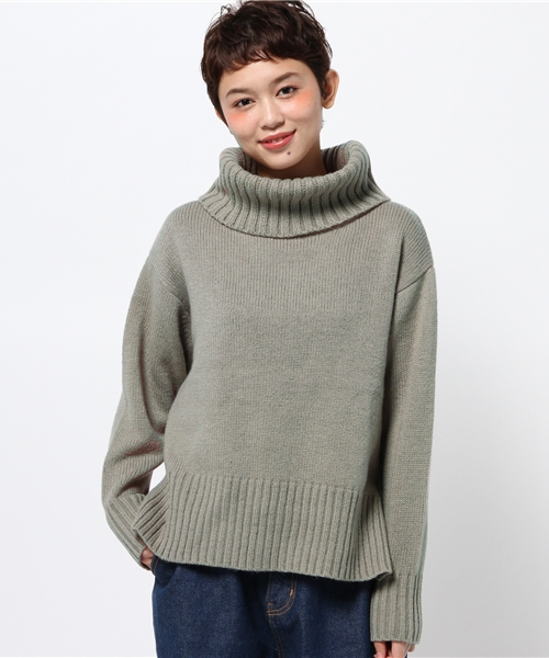 mystic（ミスティック）の「【mystic】オフタートルニット（ニット/セーター・レディース・カーキ/キャメル/オフホワイト/ブラック・ﾌﾘ-）」の19枚目の写真