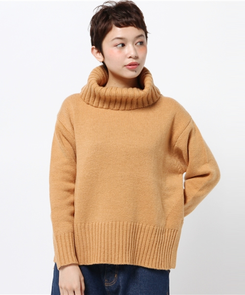 mystic（ミスティック）の「【mystic】オフタートルニット（ニット/セーター・レディース・カーキ/キャメル/オフホワイト/ブラック・ﾌﾘ-）」の20枚目の写真