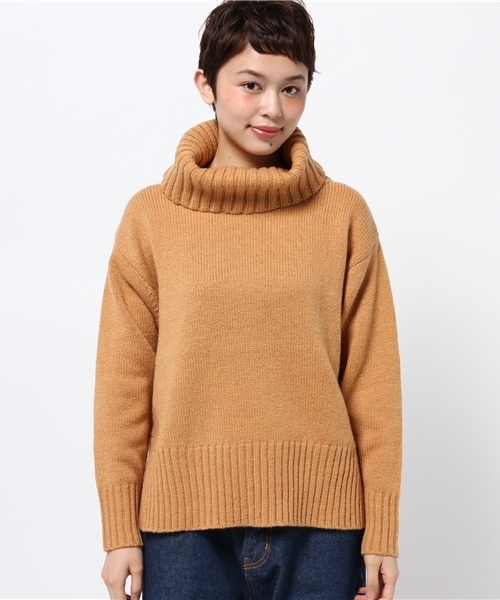 mystic（ミスティック）の「【mystic】オフタートルニット（ニット/セーター・レディース・カーキ/キャメル/オフホワイト/ブラック・ﾌﾘ-）」の11枚目の写真