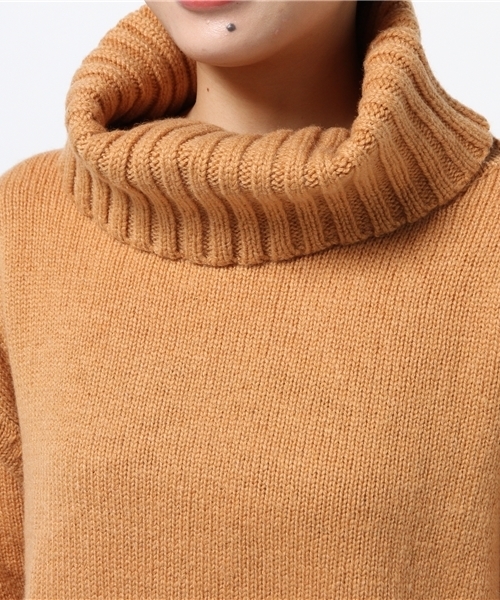 mystic（ミスティック）の「【mystic】オフタートルニット（ニット/セーター・レディース・カーキ/キャメル/オフホワイト/ブラック・ﾌﾘ-）」の14枚目の写真