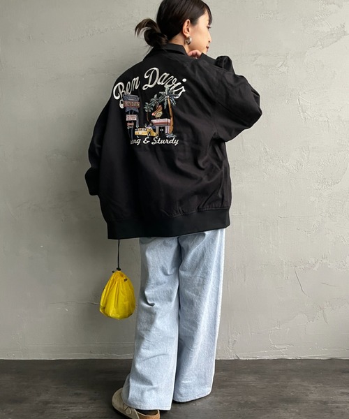 BEN DAVIS（ベンデイビス）の「【WEB限定】[BEN DAVIS/ベンデイビス] コットンダック スーベニアジャケット（ミリタリージャケット・レディース・ベージュ/ブラック・M/L）」の4枚目の写真