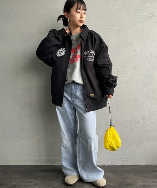 BEN DAVIS（ベンデイビス）の「【WEB限定】[BEN DAVIS/ベンデイビス] コットンダック スーベニアジャケット（ミリタリージャケット・レディース・ベージュ/ブラック・M/L）」の12枚目の写真