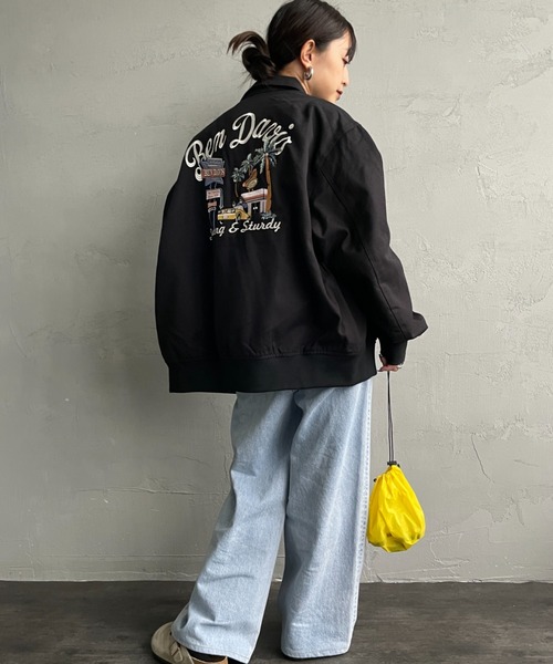 BEN DAVIS（ベンデイビス）の「【WEB限定】[BEN DAVIS/ベンデイビス] コットンダック スーベニアジャケット（ミリタリージャケット・レディース・ベージュ/ブラック・M/L）」の14枚目の写真