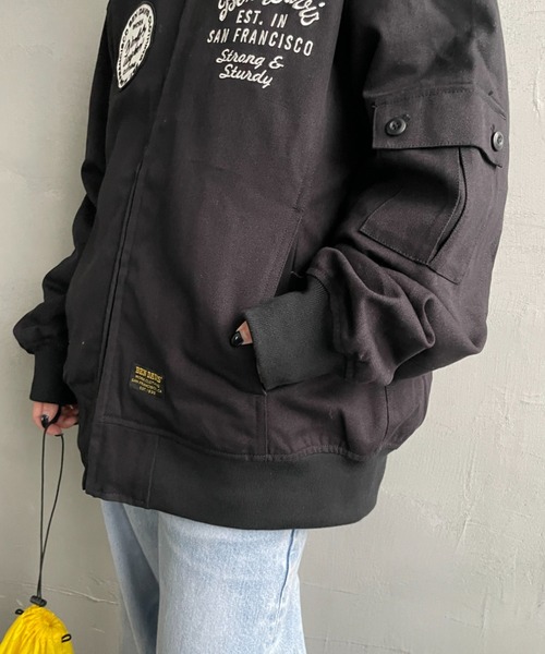 BEN DAVIS（ベンデイビス）の「【WEB限定】[BEN DAVIS/ベンデイビス] コットンダック スーベニアジャケット（ミリタリージャケット・レディース・ベージュ/ブラック・M/L）」の17枚目の写真